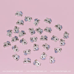 (Light Blue) 30 pcs Metal Hell0 Kitty Design Nail Charms (zircon alloy charm)