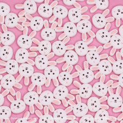 (Pink) 100 pcs Cute Cony Bunny (Rabbit) Design Nail Charms