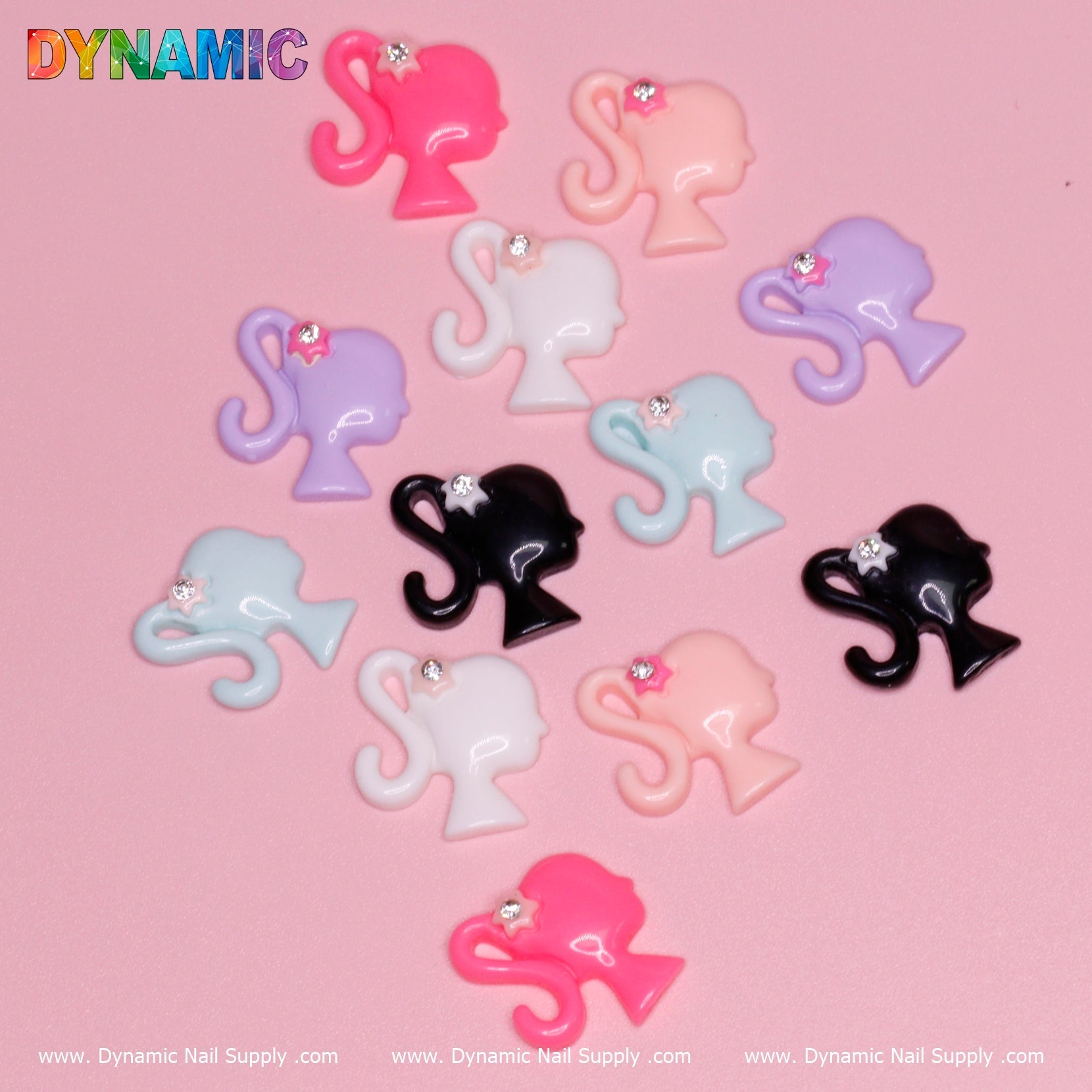 12 pcs of Barbie Girl Icon Symbol Charms