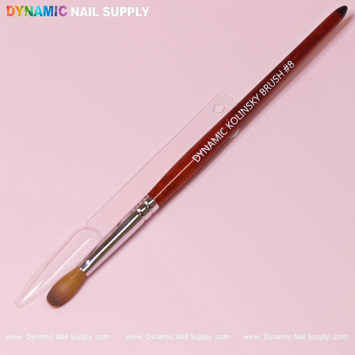 Dynamic 100% Kolinsky Hair Brush - Wooden Handle Brush (Crimped/ Flat/ Round) for Acrylic Nails Application