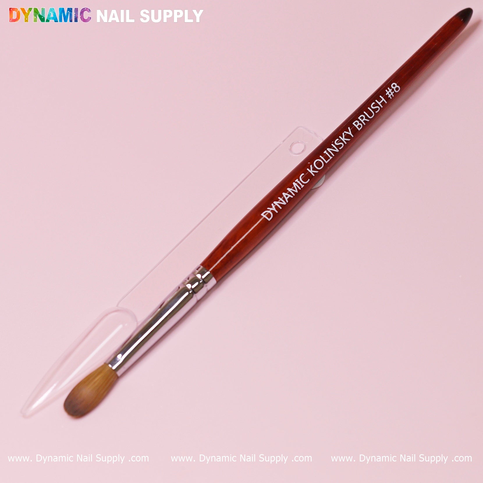 Dynamic 100% Kolinsky Hair Brush - Wooden Handle Brush (Crimped/ Flat/ Round) for Acrylic Nails Application