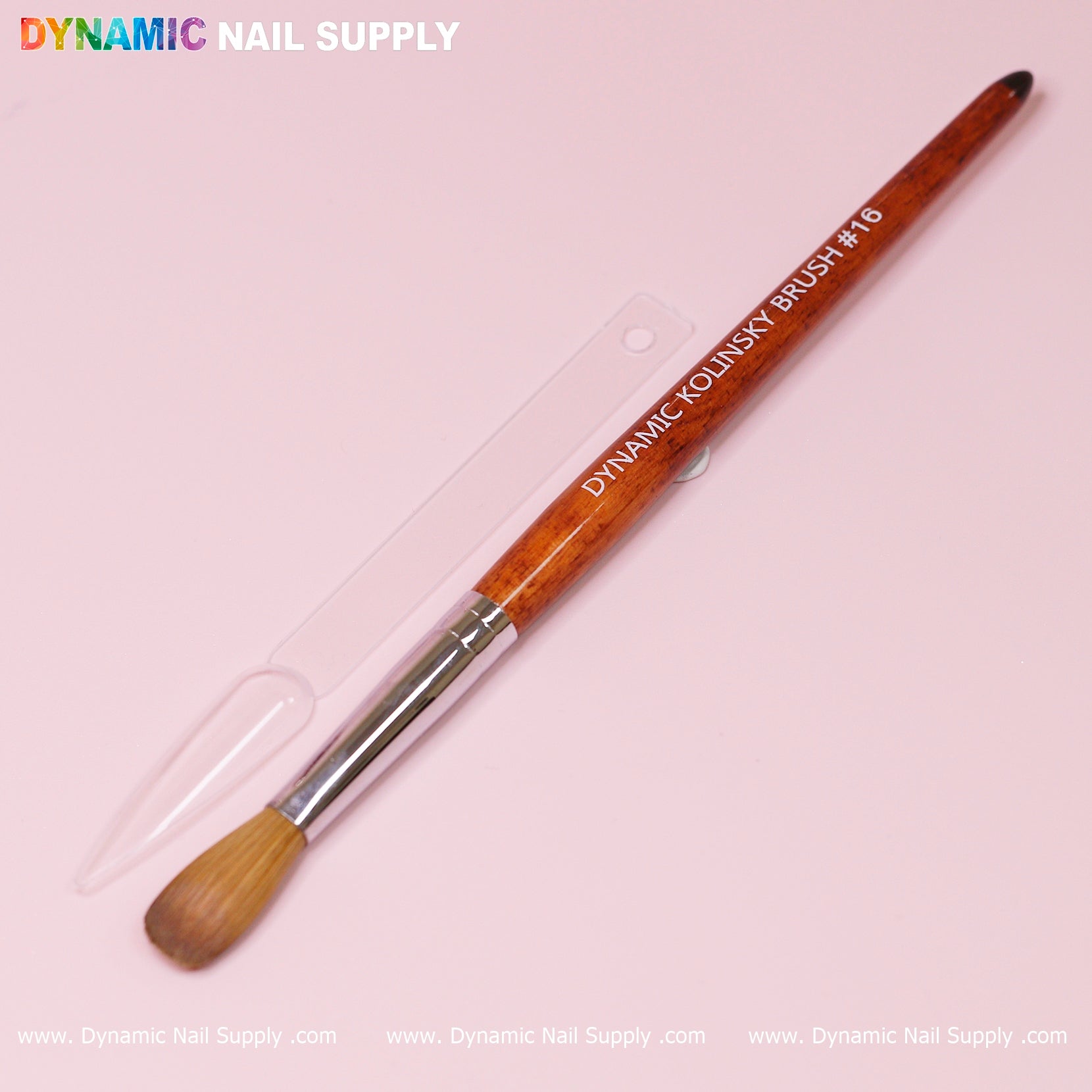 Dynamic 100% Kolinsky Hair Brush - Wooden Handle Brush (Crimped/ Flat/ Round) for Acrylic Nails Application