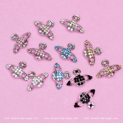 30 pcs Planet Charms for Nails art designer (Colorful stones)