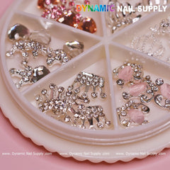 24 pcs Luxury 3D Crown Charms (Rhinestone engraved) for Valentines Nail Designs