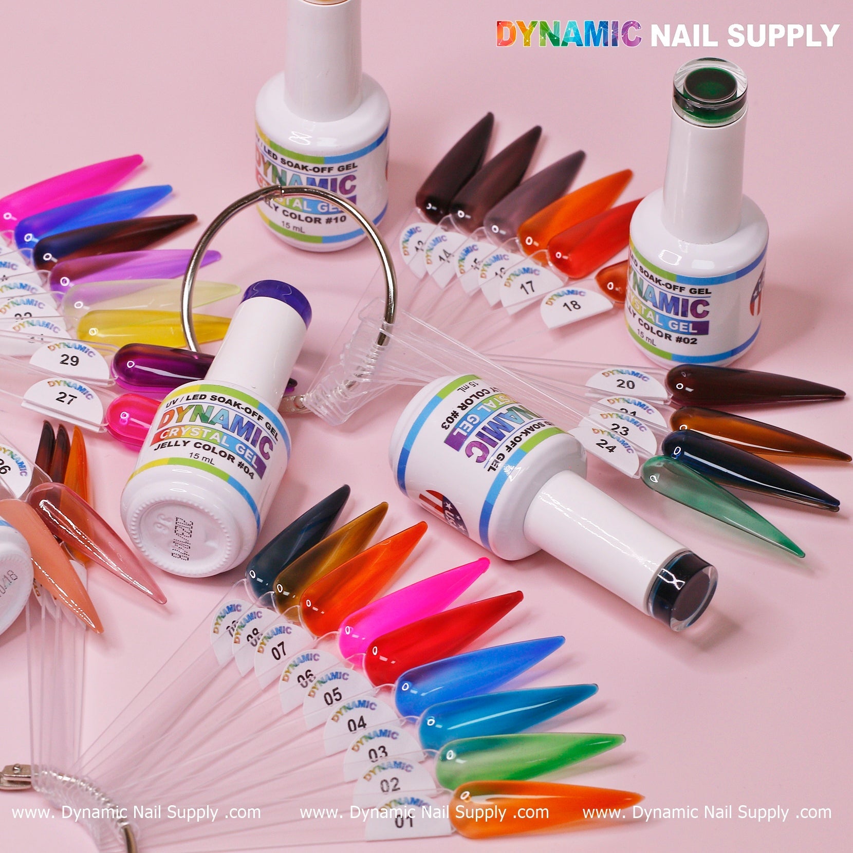 Crystal Gel Polish - Jelly Color Collection (36 sheer colors)
