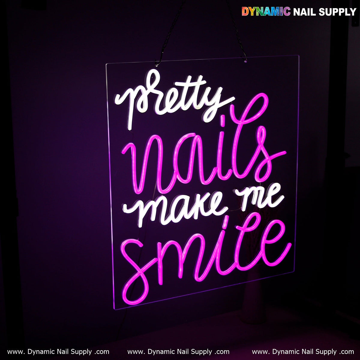 Bold & Bright "Pretty Nails" Neon LED Sign 鈥?Eye-Catching Wall Light for Salons & Beauty Spaces