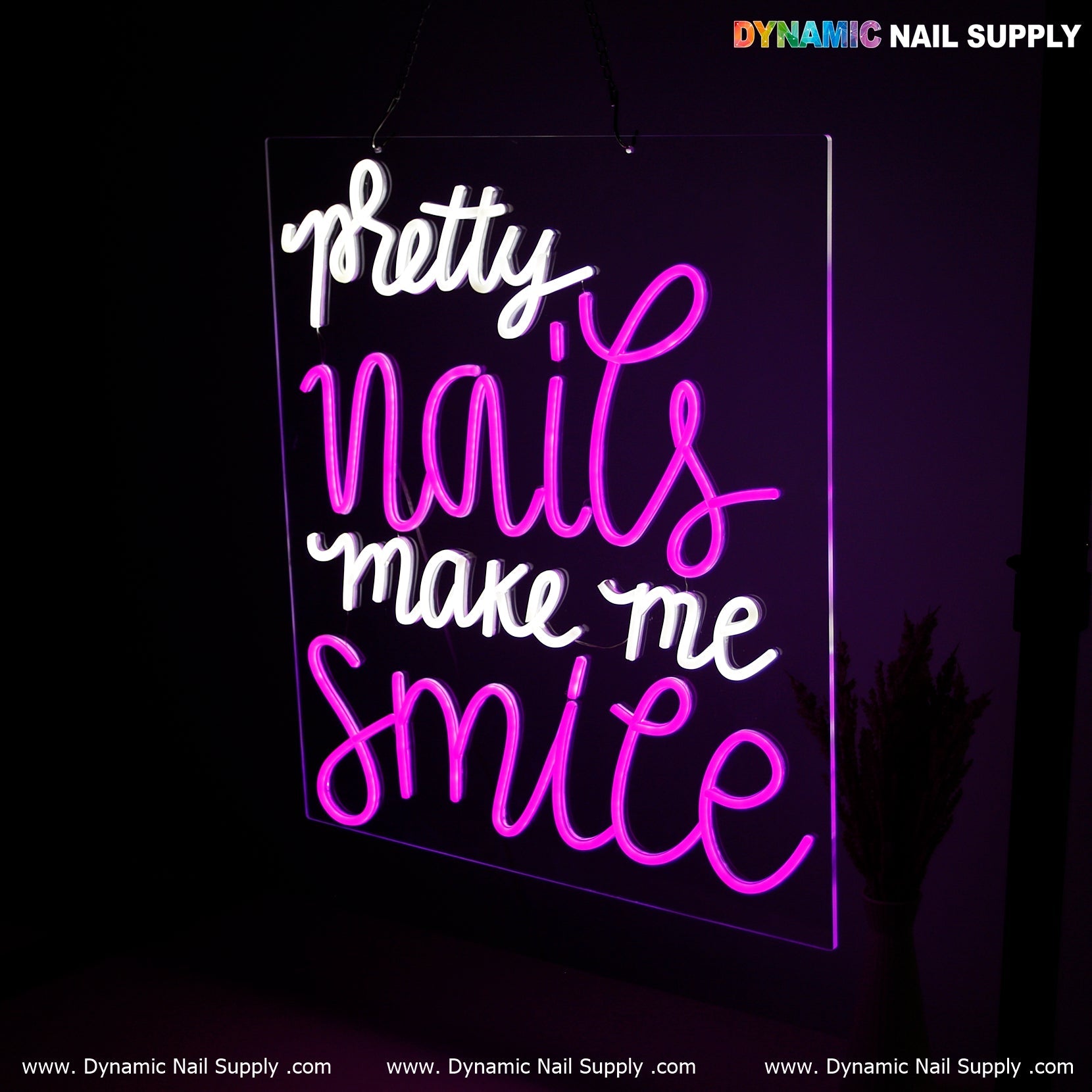 Bold & Bright "Pretty Nails" Neon LED Sign 鈥?Eye-Catching Wall Light for Salons & Beauty Spaces