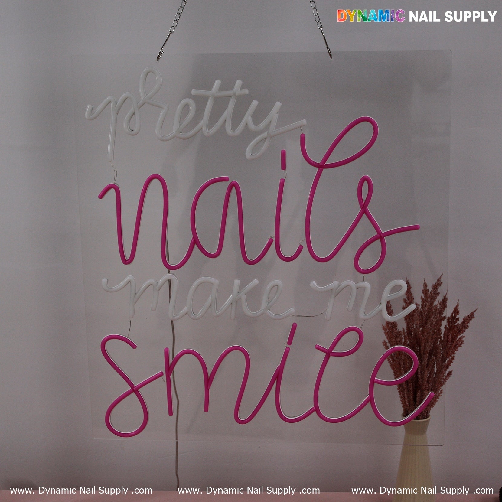 Bold & Bright "Pretty Nails" Neon LED Sign 鈥?Eye-Catching Wall Light for Salons & Beauty Spaces