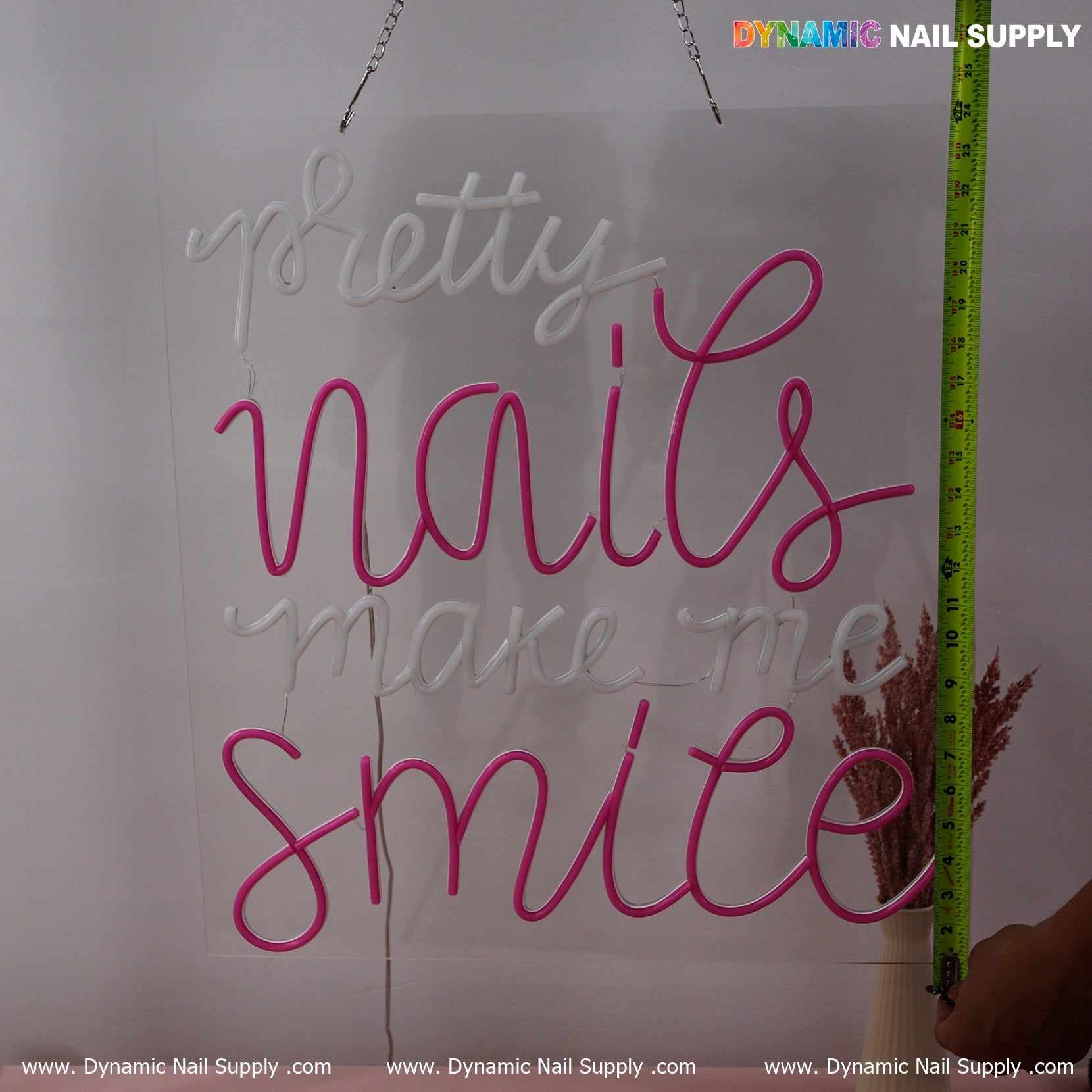 Bold & Bright "Pretty Nails" Neon LED Sign 鈥?Eye-Catching Wall Light for Salons & Beauty Spaces