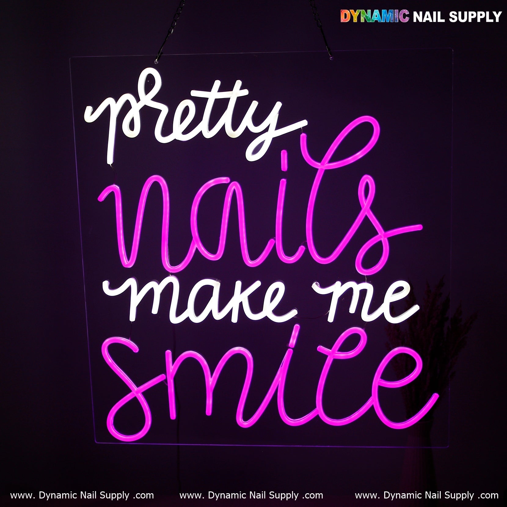 Bold & Bright "Pretty Nails" Neon LED Sign 鈥?Eye-Catching Wall Light for Salons & Beauty Spaces