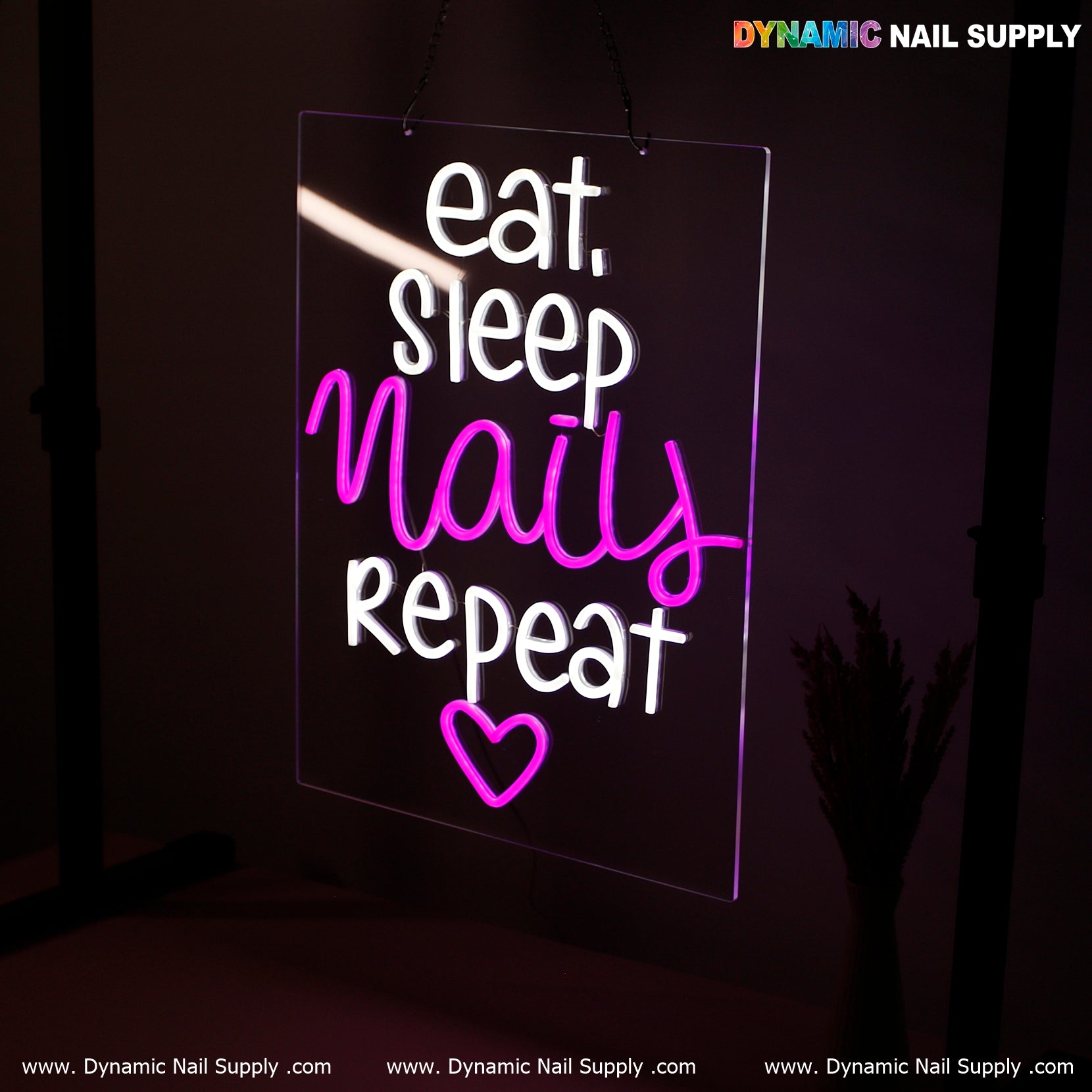 "JUST NAILS" Bright LED Sign for Salon, Spa & Beauty Room Decoration