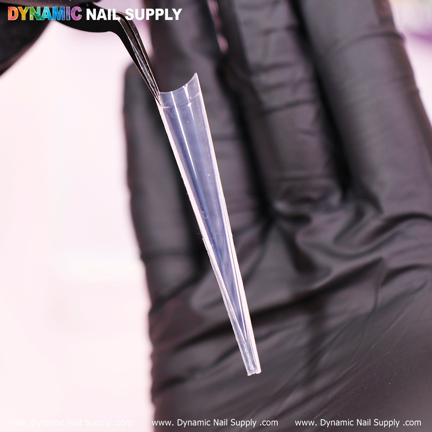 4XL Super Long Stiletto Nail Tips - Half-Cover - Box of 240 pcs - 10 sizes - Clear