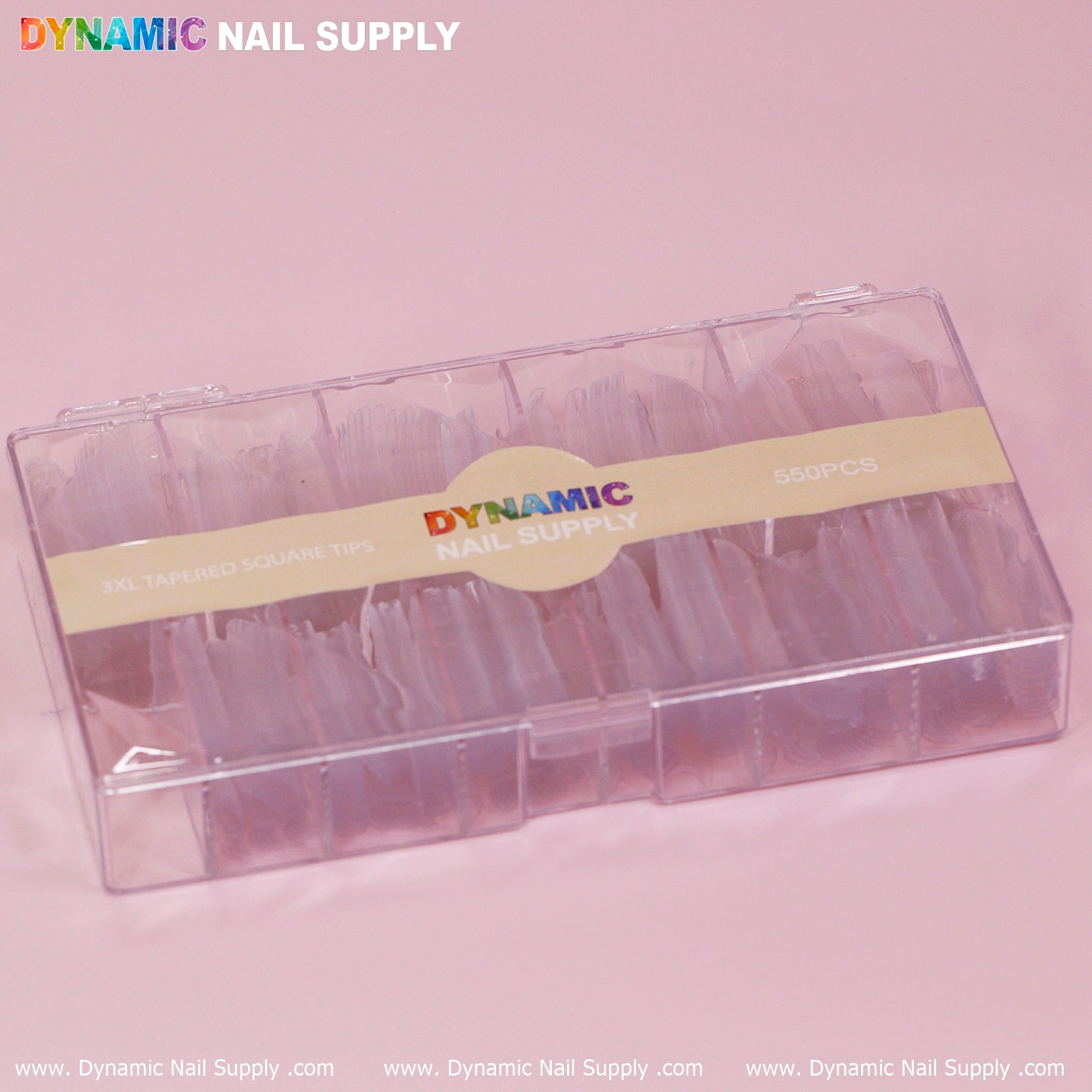 3XL Tapered Square Tips (New 2024) - XXXL - 11 sizes - 550 tips - Clear