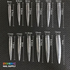60 pcs / bag of Extra-long nail tips - 12 different sizes