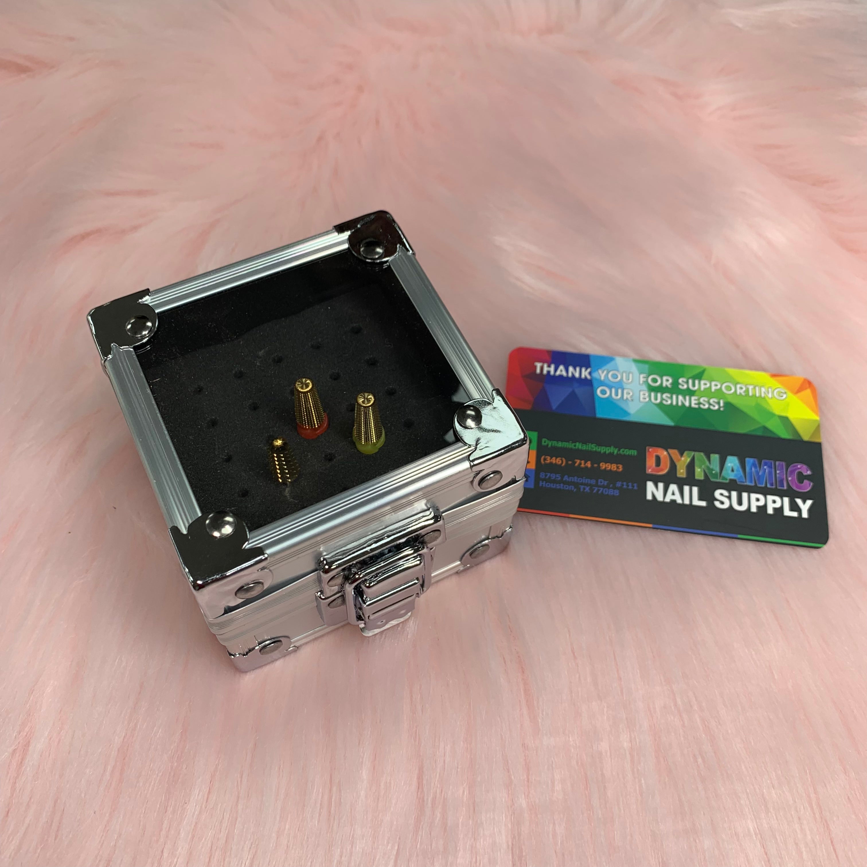 Aluminum Nail Drill Bit Storage Box 鈥?Holder for 25 carbides (Does not include bits)
