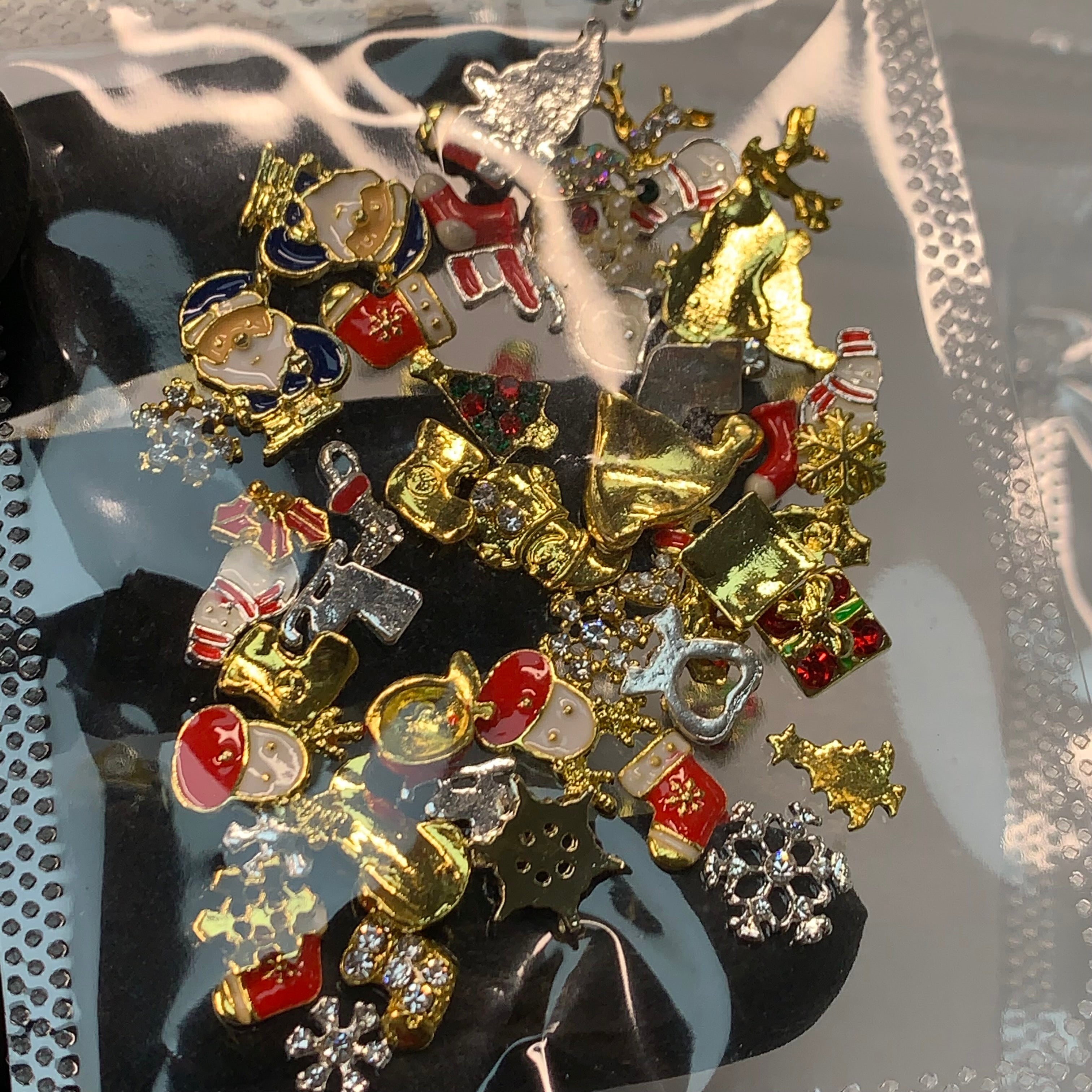 50 pcs Christmas Charms for Winter Nails Art Design
