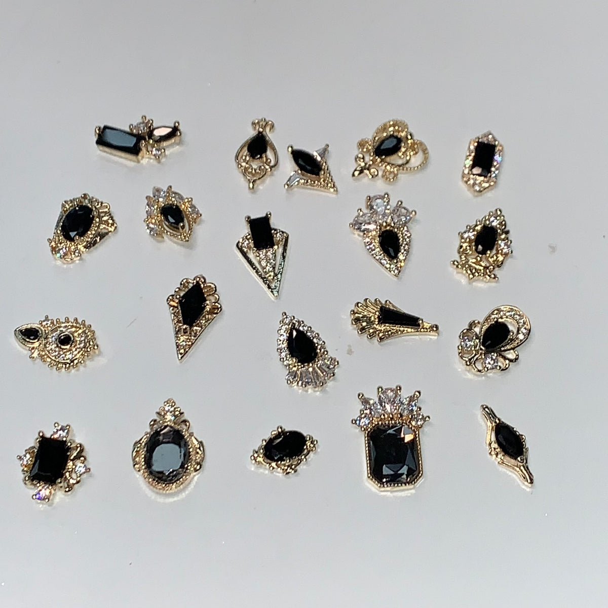 20 pcs of luxury charm (black) use for nails art design