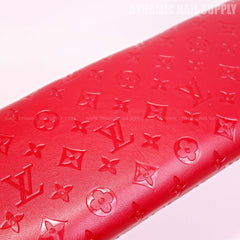(HLA005 - Red LV Engraved) Handrest for Nails Studio Manicure and Pedicure Services (Reposabrazos Para Manicura)