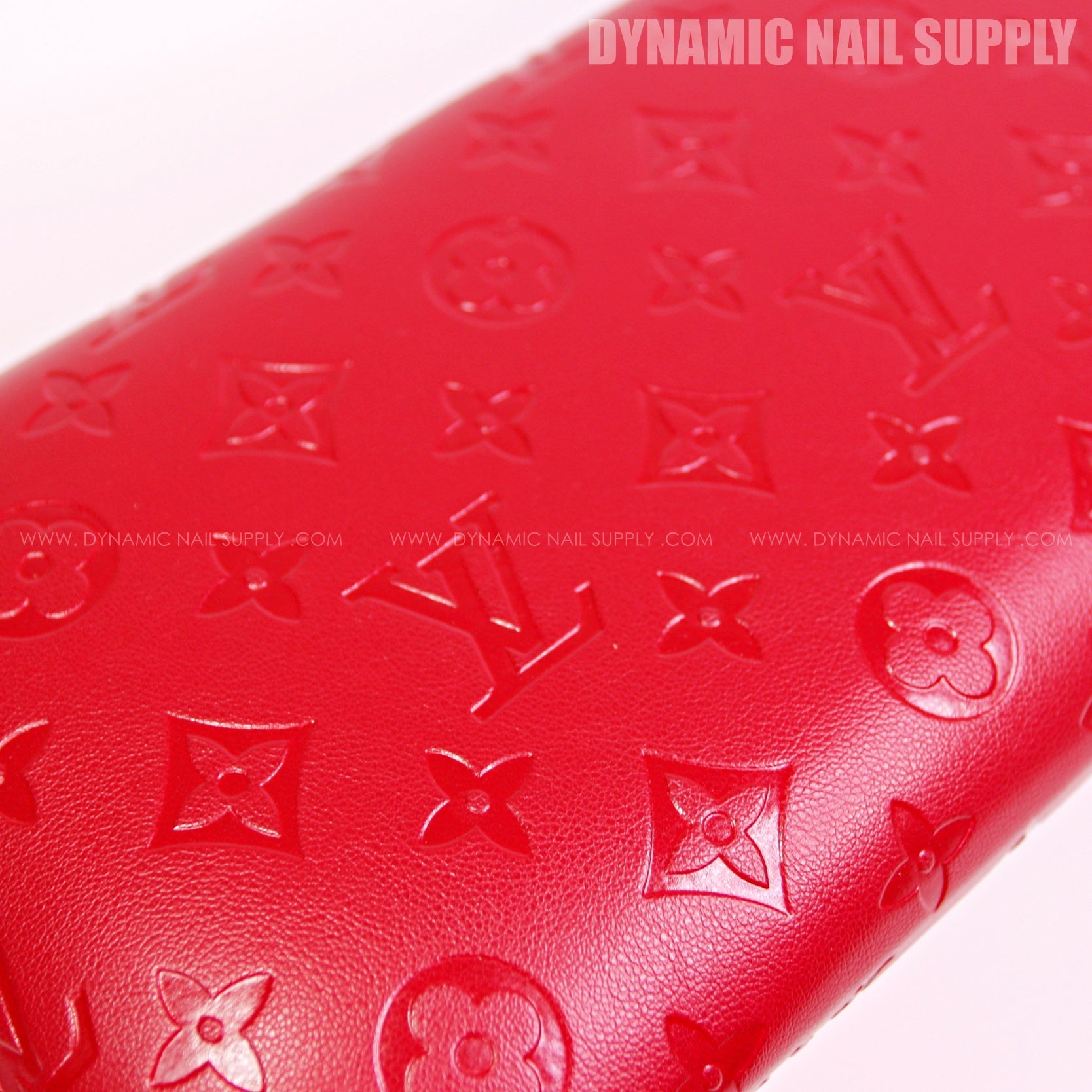 (HLA005 - Red LV Engraved) Handrest for Nails Studio Manicure and Pedicure Services (Reposabrazos Para Manicura)