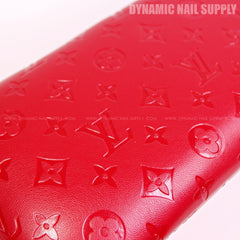 (HLA005 - Red LV Engraved) Handrest for Nails Studio Manicure and Pedicure Services (Reposabrazos Para Manicura)