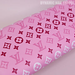 (RA021 - White/Pink LV Pattern - Pink Base) Armrest for Nails Studio Manicure Services (Reposabrazos Para Manicura)