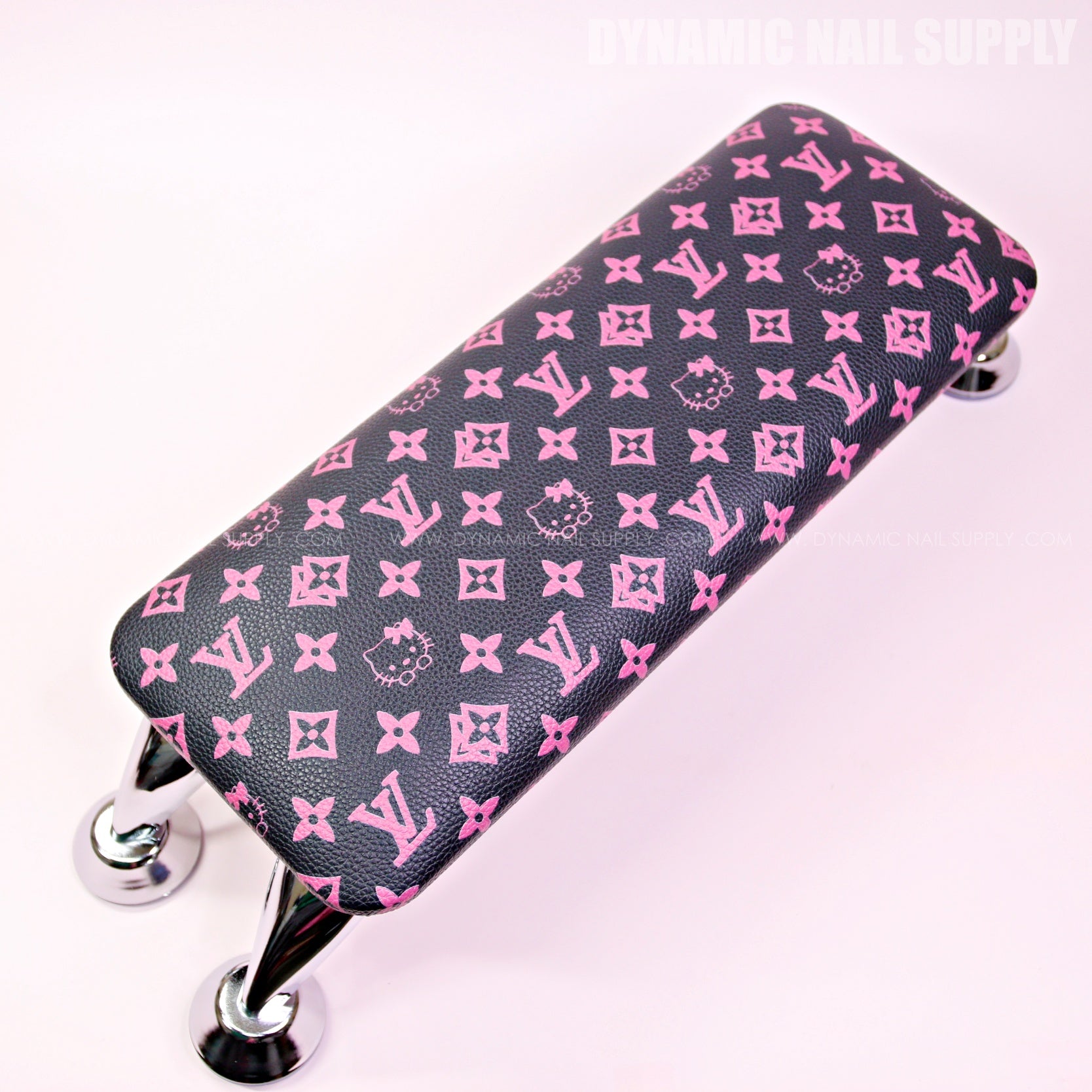 (RM009 - Pink LV/ Kitty Pattern) Handrest for Nails Studio Manicure Services (Reposabrazos Para Manicura)