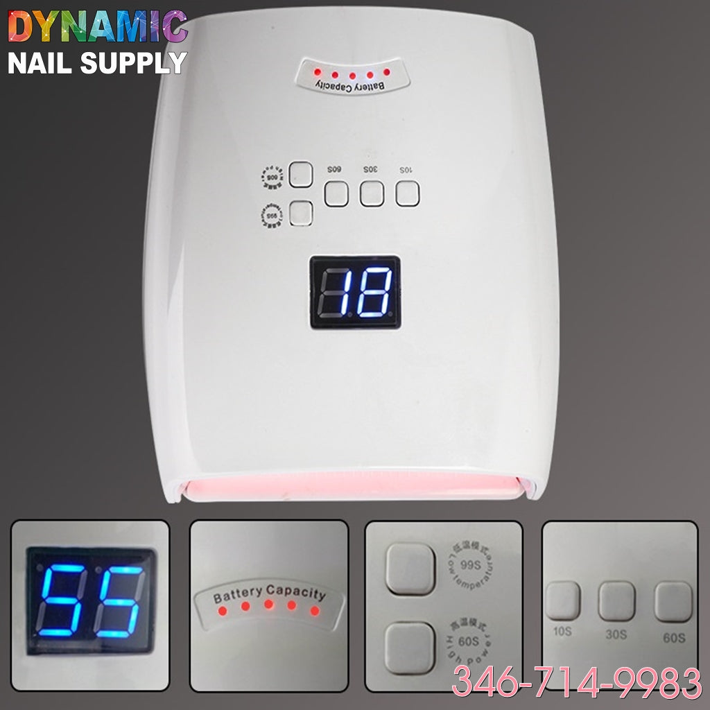 Cordless LED / UV Lamp - UV gel nail dryer 48W Rechargeable & High-powder & Faster