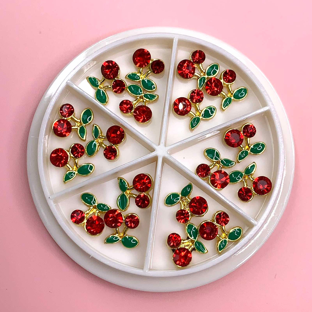 18 pcs Red Cherry Nail Charms (Medium size)