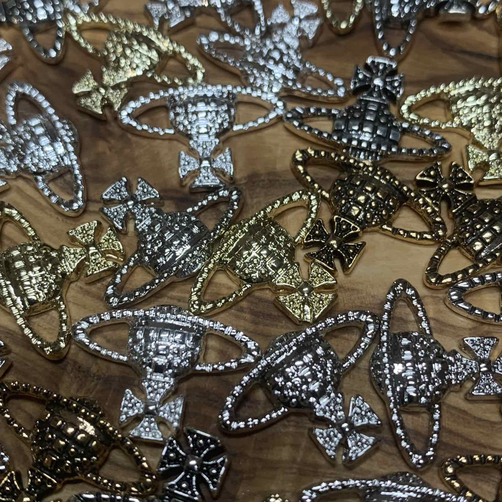50 pcs Planet Charm for Nails art designer (Mixed Color)